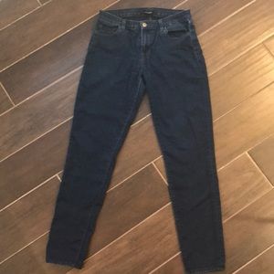 J Brand dark washed skinny jeans